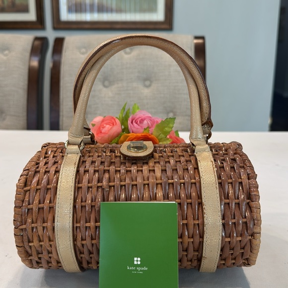 Authentic Kate Spade bamboo wicker bag - Picture 1 of 11